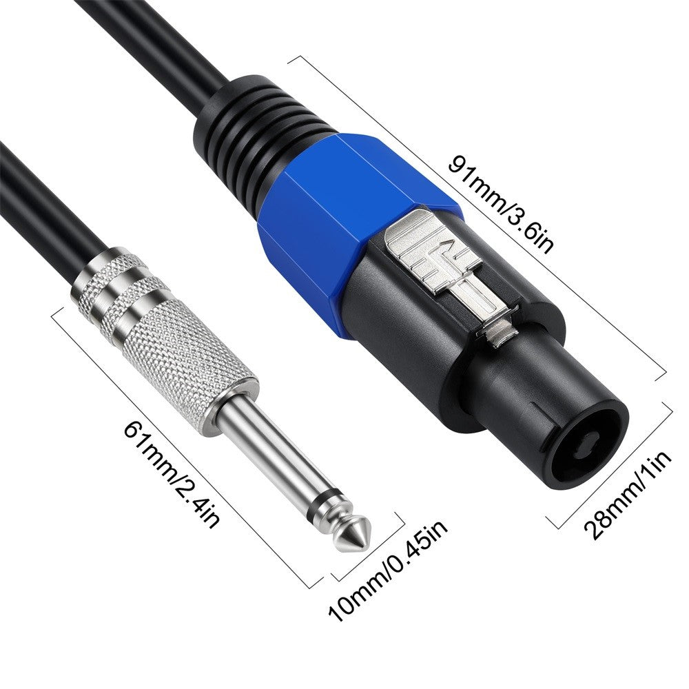50FT-Speakon-Male-to-6.35mm-Male-Cable-Audio-Speaker-Connection-Cord-with-Twist-Lock
