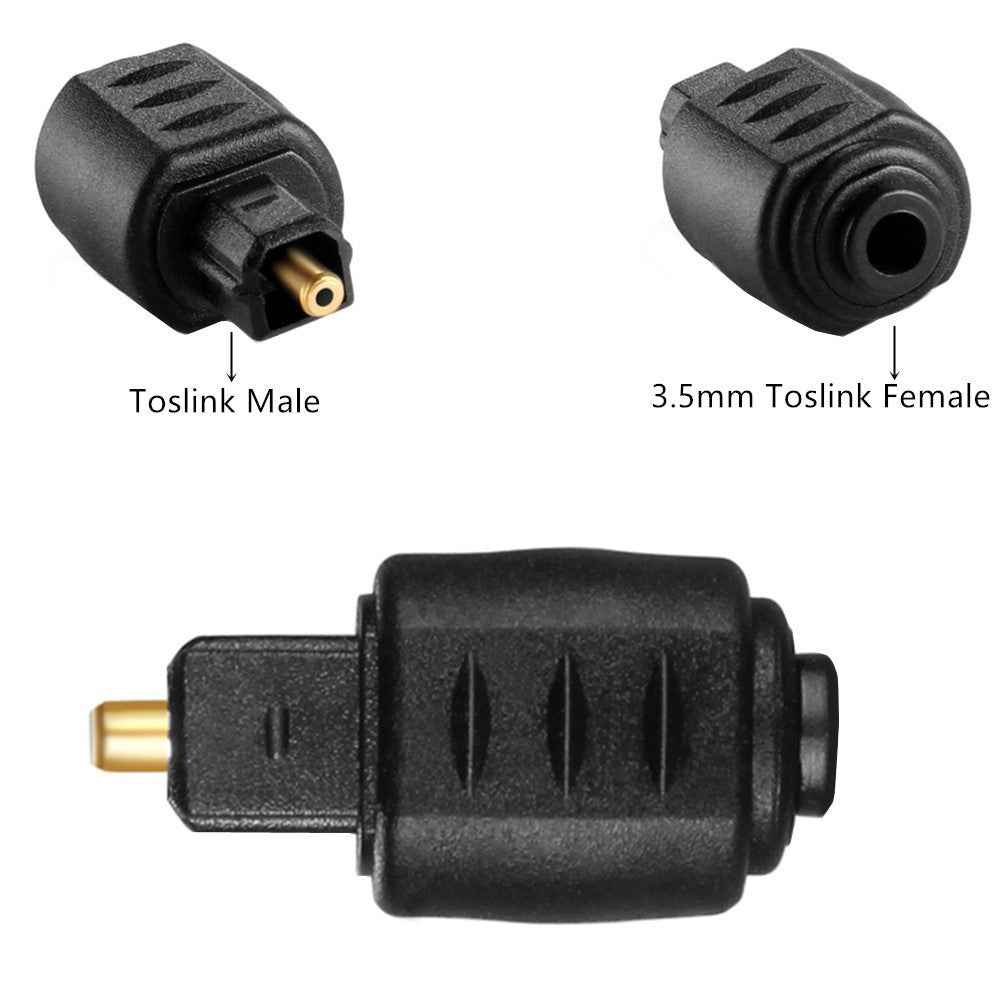 Optical Audio Adapter, 3.5mm Female Jack to Digital Toslink Male