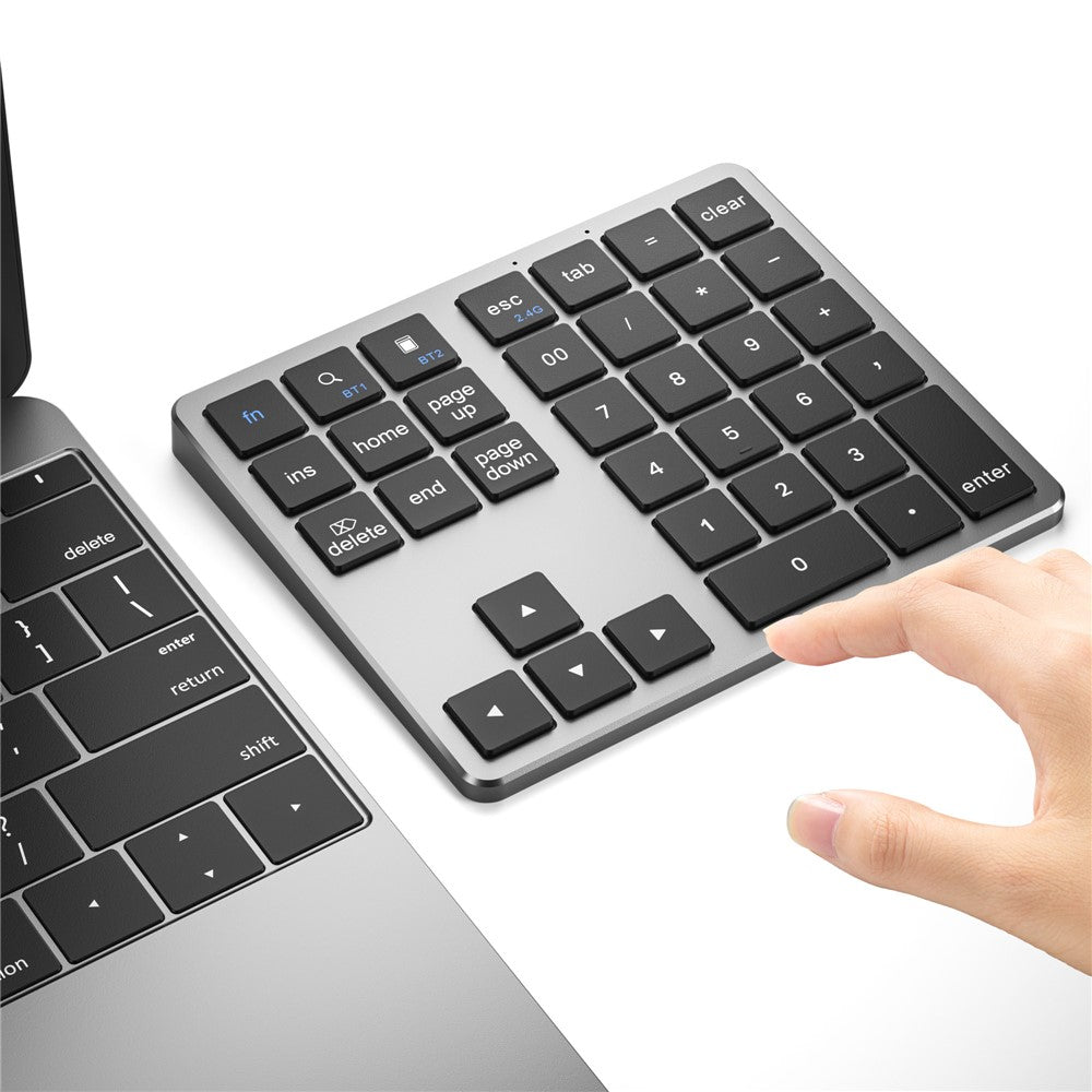 K-35-Bluetooth-compatible-Keypad-Slim-35-Keys-2.4G+Bluetooth-compatible-Dual-Mode-Keyboard-Black-Gray