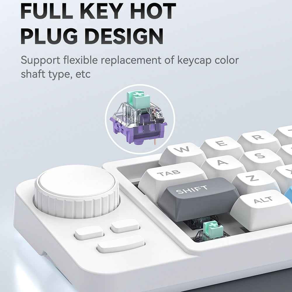 K811 19 Keys Wired Gaming Keyboard Macro Programmable Mechanical Keyboard with RGB Backlit - Yellow