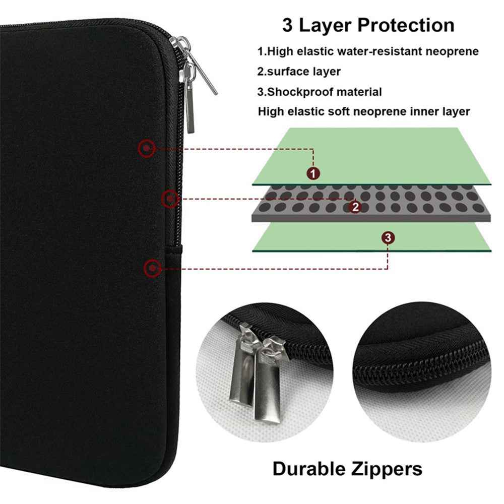 Laptop Sleeve Case Cover Soft Notebook Pouch Briefcase Travel Carrying Bag for 15.6 inch Notebook - Pink