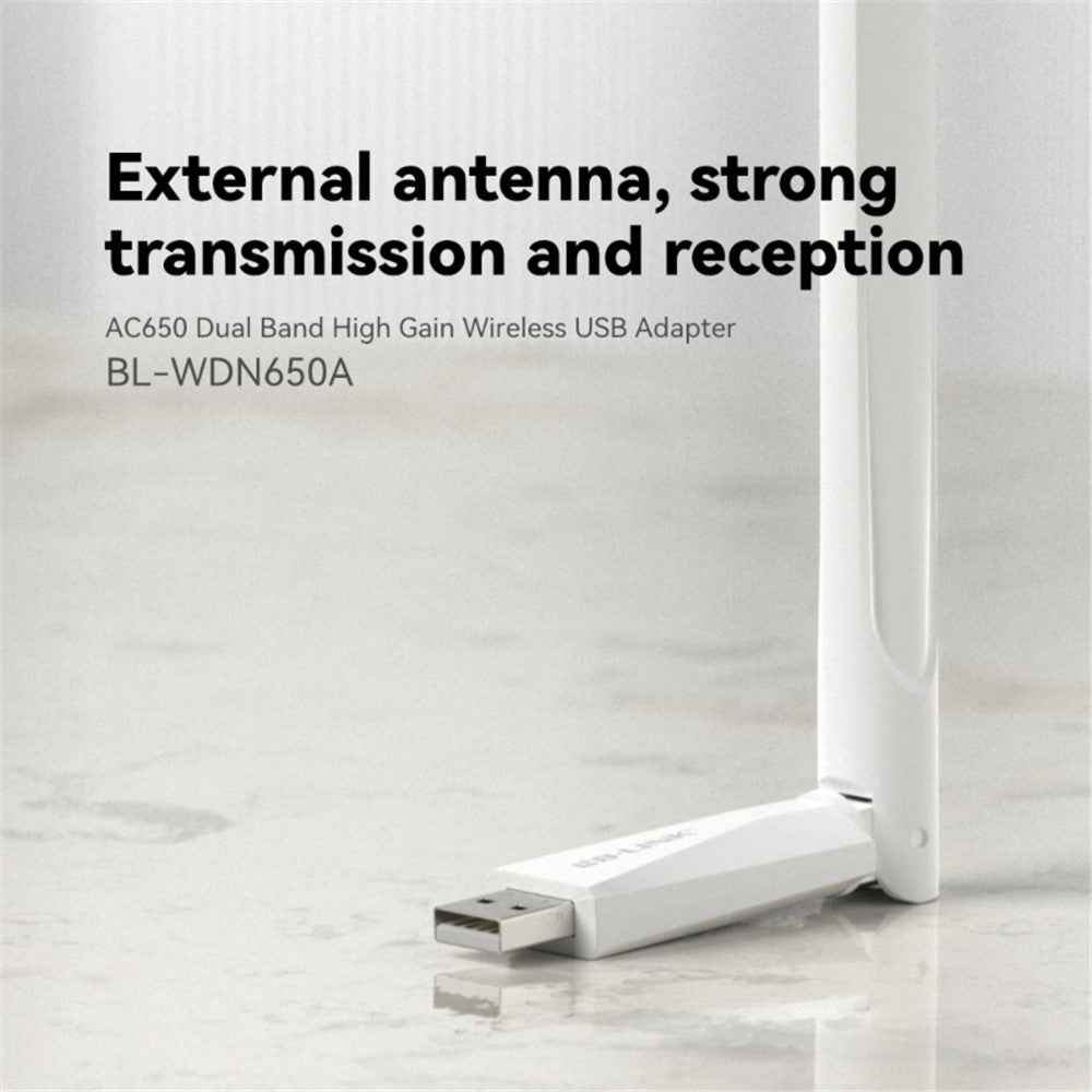 WDN650A Home WiFi Receiver for Decktop Computer Laptop Dual Band 650M Wireless USB Network Card
