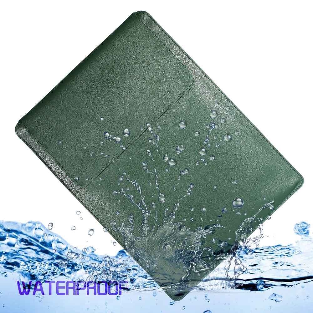 Leather Pouch Case with Mouse Pad for MacBook Pro 15-inch (2016) - Green