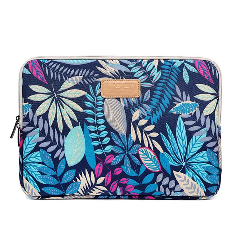 Colorful Leaves Laptop Sleeve Protective Case for MacBook 12-inch/11-Inch etc, Size: 31 x 21.5 x 1.5cm - Blue