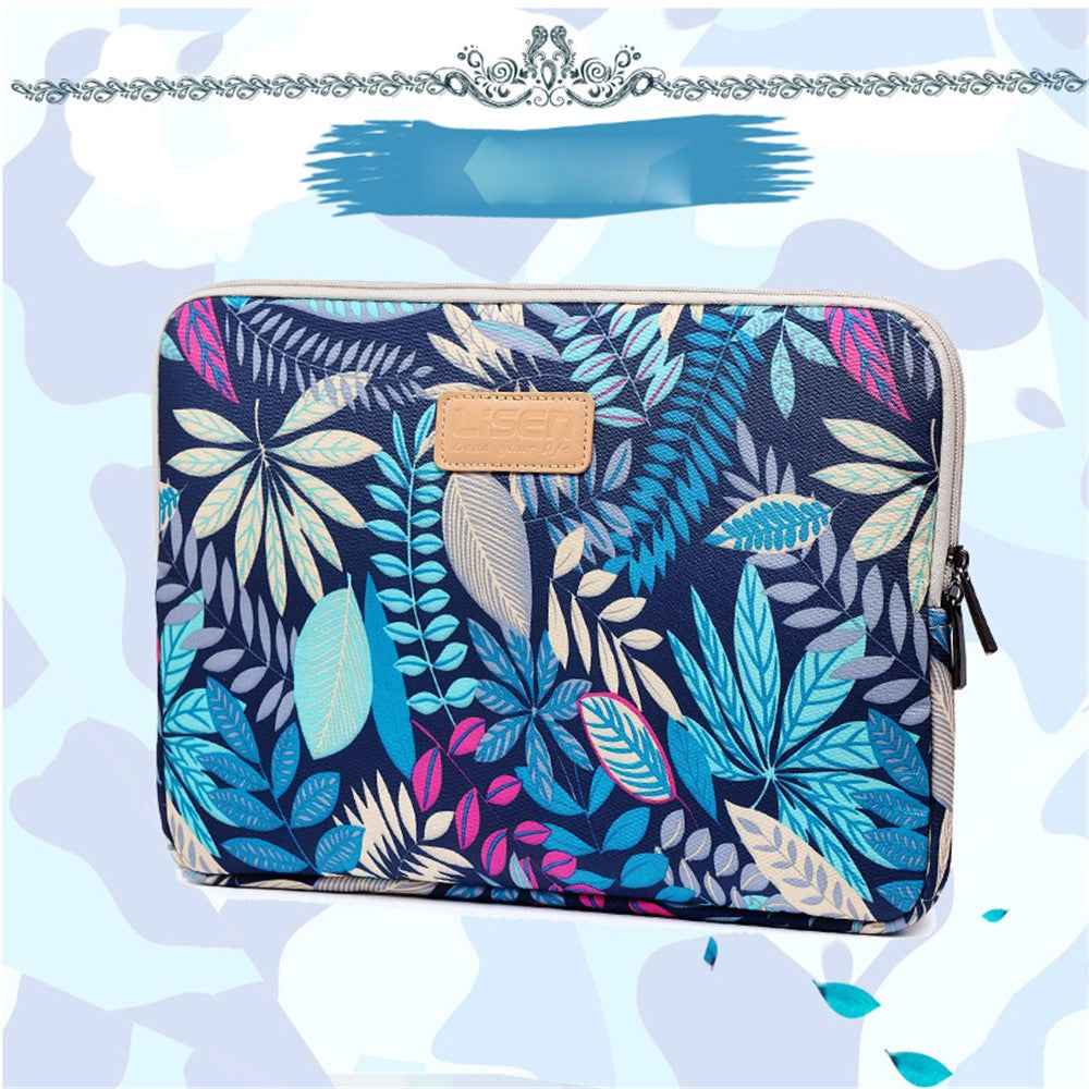 Colorful Leaves Laptop Sleeve Protective Case for MacBook 12-inch/11-Inch etc, Size: 31 x 21.5 x 1.5cm - Blue
