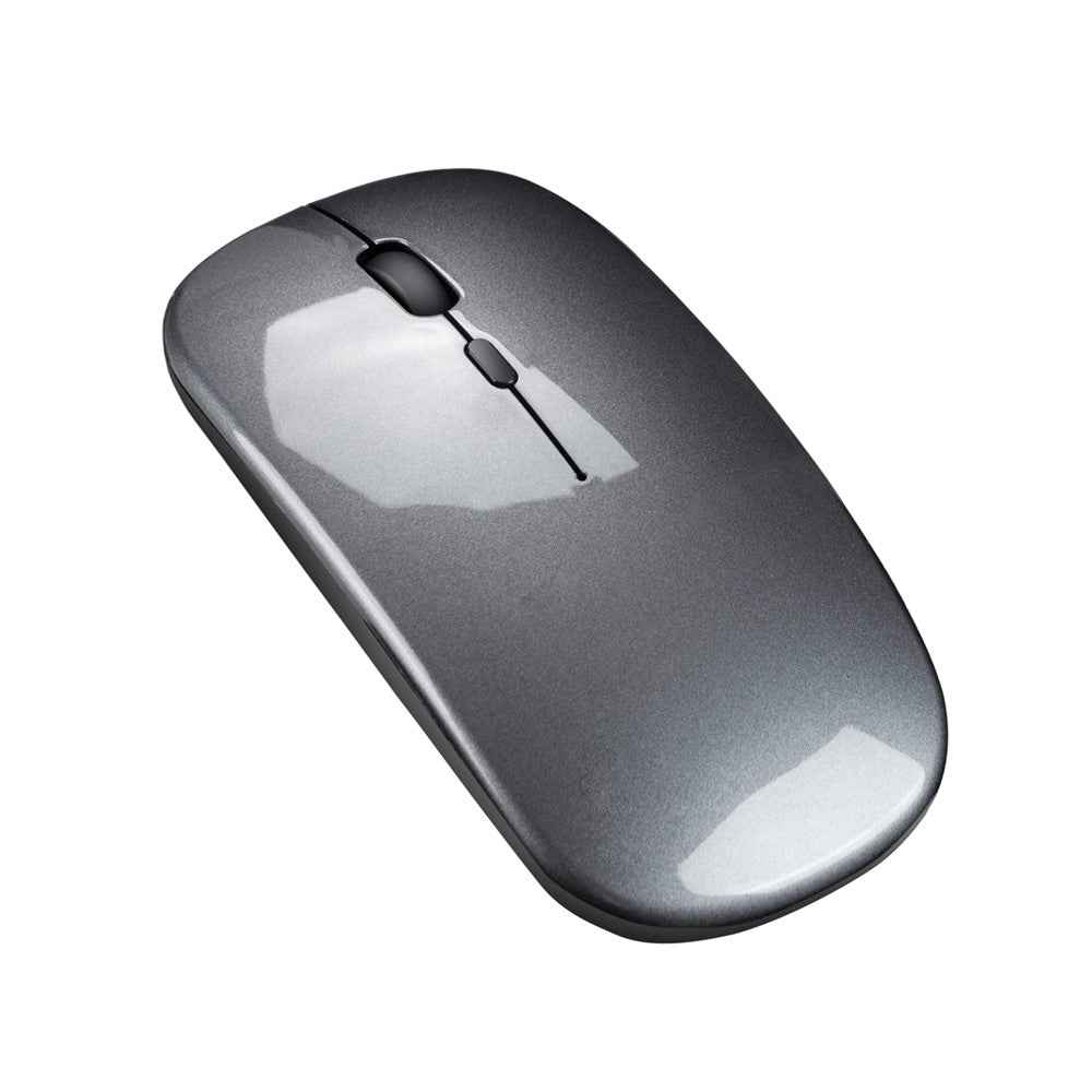 M80 2.4G Wireless Mouse Rechargeable 800/1200/1600 DPI Computer Mouse Ultra-Thin Silent Mice for Home Office Notebook - Metal Black