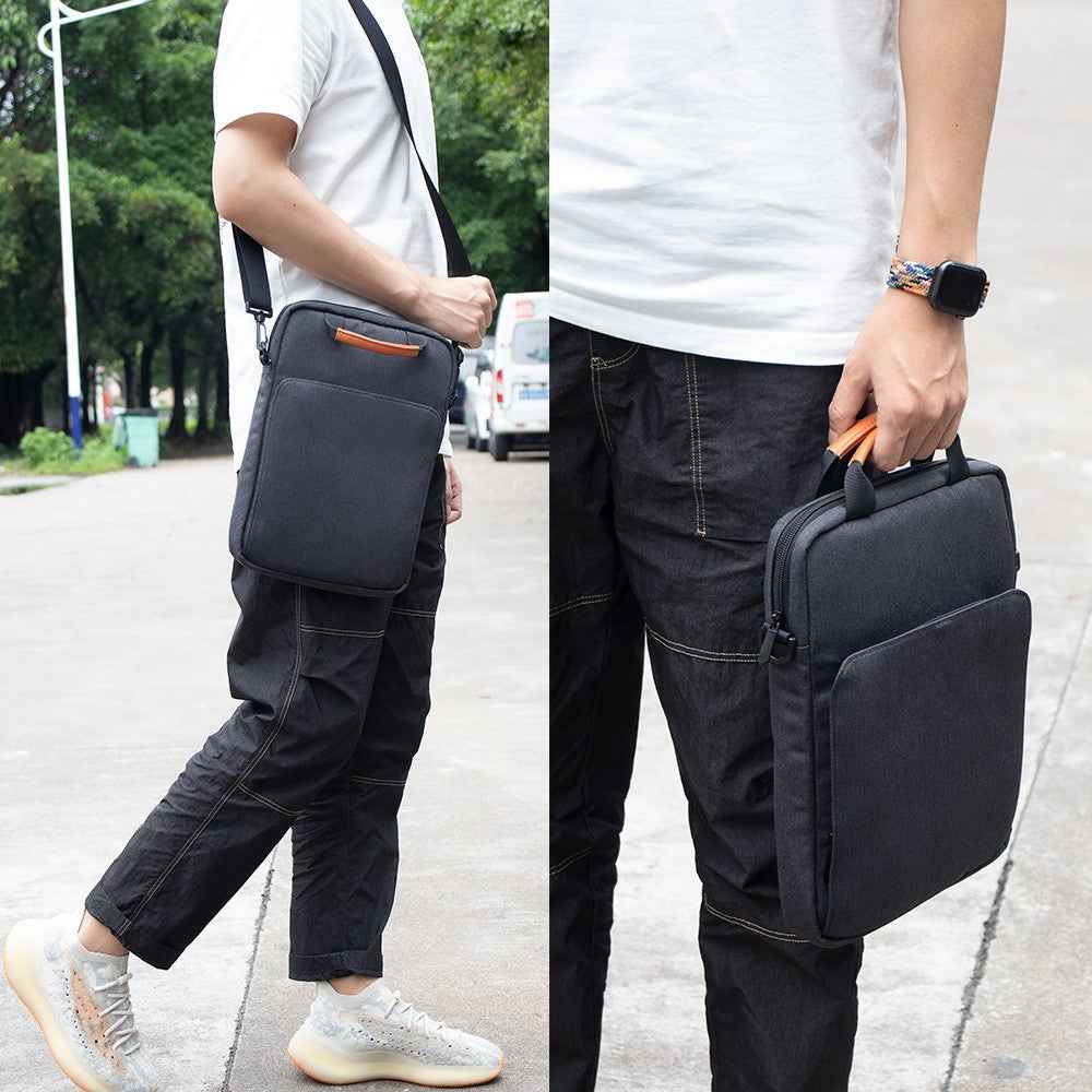 MA483 13.3-inch Laptop Bag Waterproof Tablet Sleeve Shoulder Bag Anti-scratch Handbag (Double Handle) - Pink