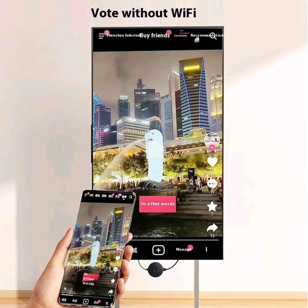 A30 Wireless HDMI 4K Streaming Video Adapter HDMI Dongle for Phone / Tablet / PC to HDTV / Projector