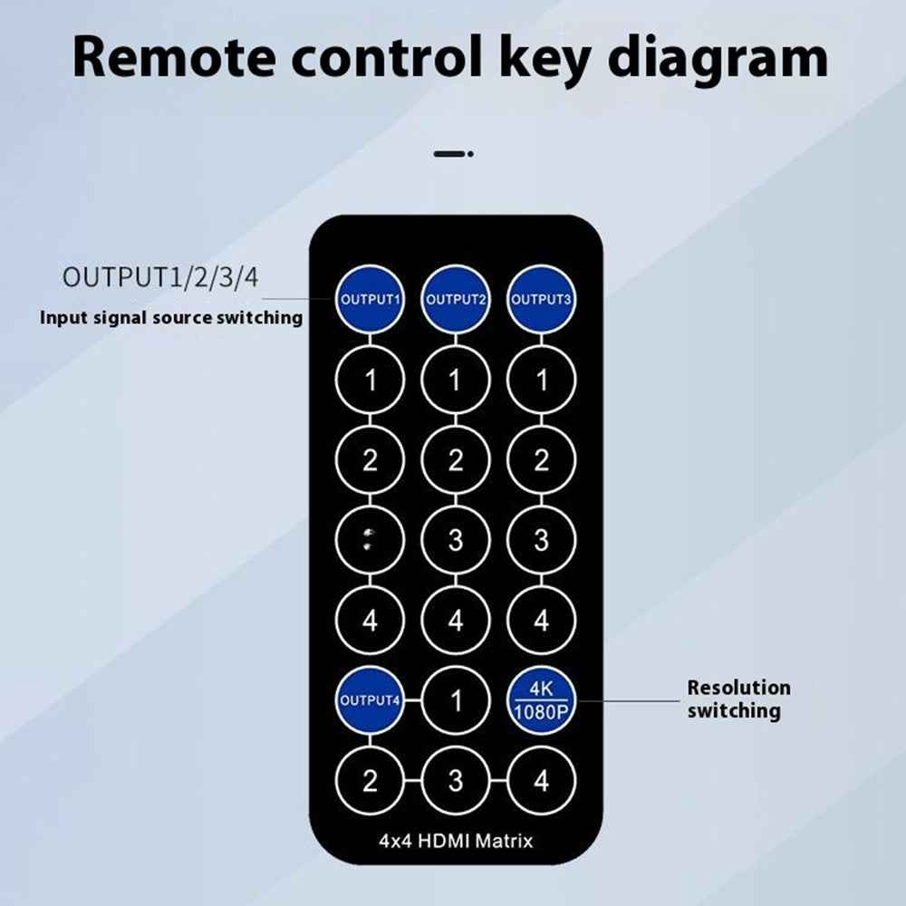 MT4342 HDMI Matrix 4 In 2 Out Splitter 4K 30Hz HD Video HDMI Switcher - US Plug