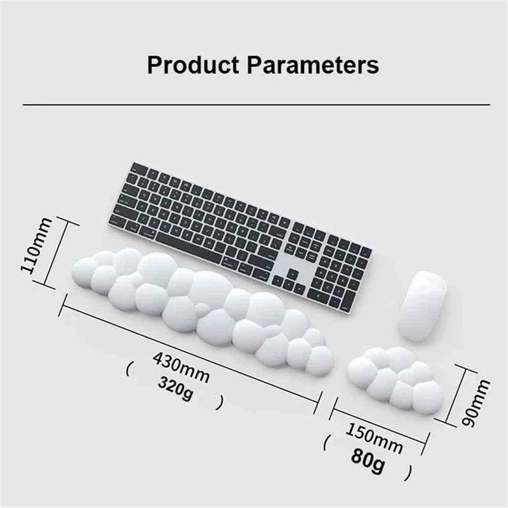 Memory Foam Keyboard Wrist Rest Pad Cloud Shape Anti-slip Wrist Support Pad - Purple