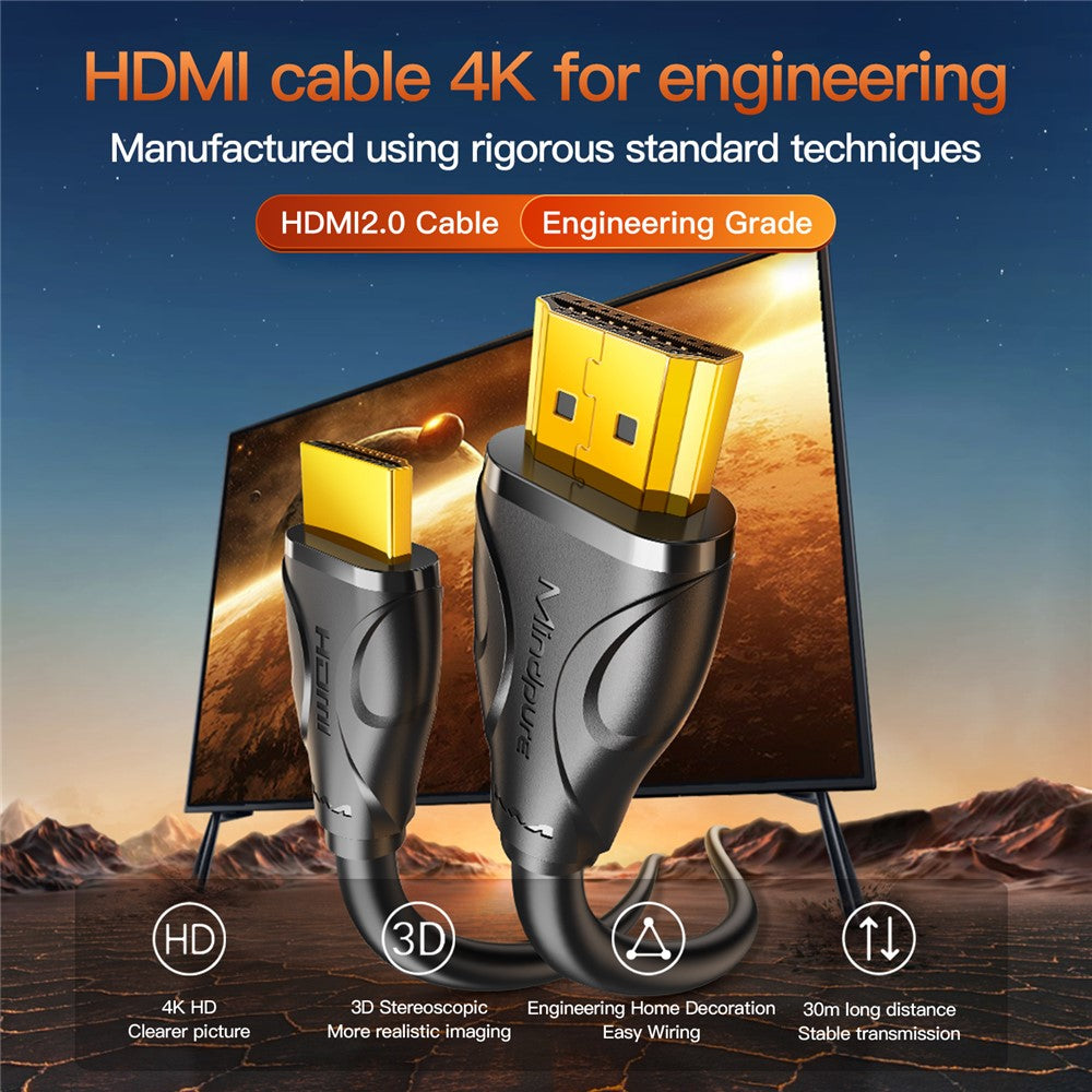 HD003-3m-HDMI-2.0-4K-HD-Video-Cable-TV-Monitor-Connection-Engineering-Cable