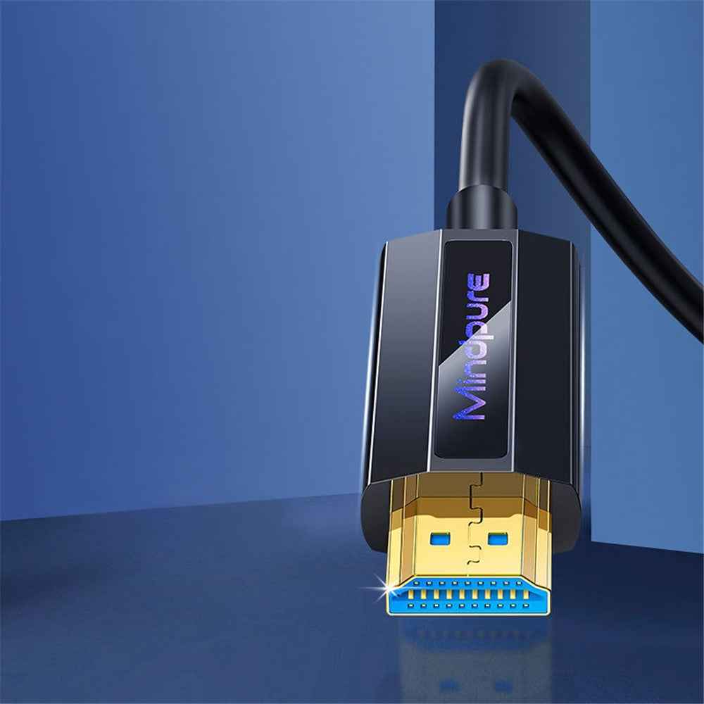 HD011 40m 4K / 60Hz High Speed HDMI 2.0 Male to Male Cable for Laptops Monitors, Bright Black