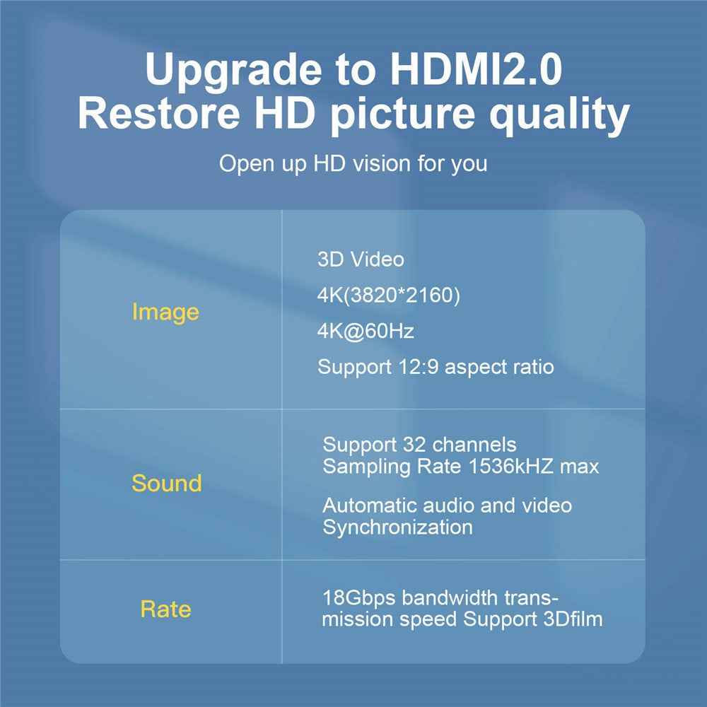 HD011 35m HDMI 2.0 Fiber Optic Cable 4K 60Hz Game Video 100m Transmission Cable - Black