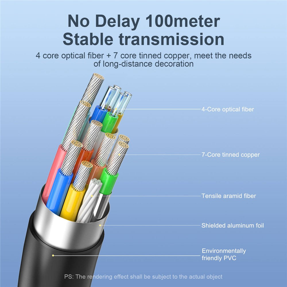 HD011-35m-HDMI-2.0-Fiber-Optic-Cable-4K-60Hz-Game-Video-100m-Transmission-Cable-Black
