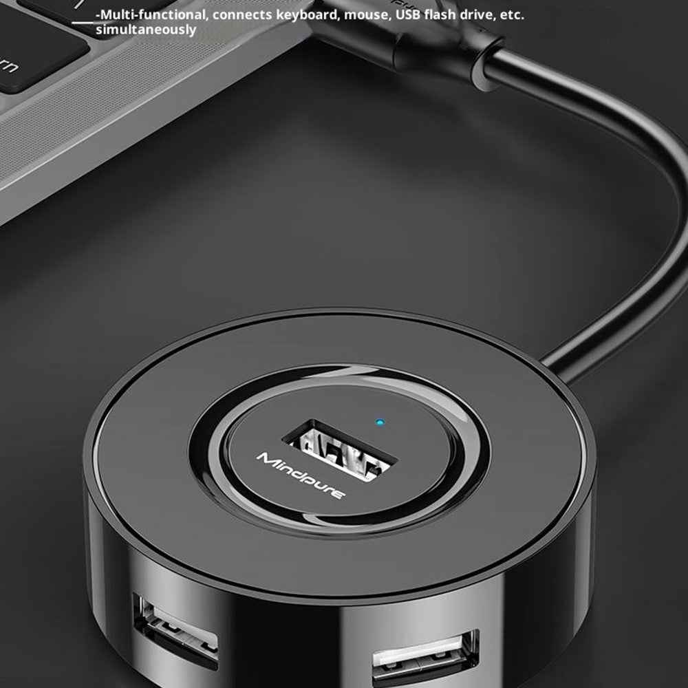 US034 0.3m Cabled USB Hub 4 Port Docking Station USB 2.0 Splitter Adapter for Laptop  /  Notebook  /  Tablet - Type-C