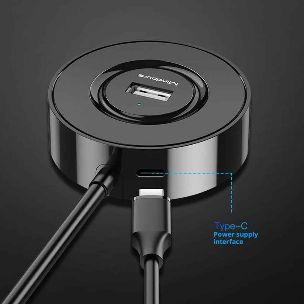 US034 0.3m Cabled USB Hub 4 Port Docking Station USB 2.0 Splitter Adapter for Laptop  /  Notebook  /  Tablet - Type-C