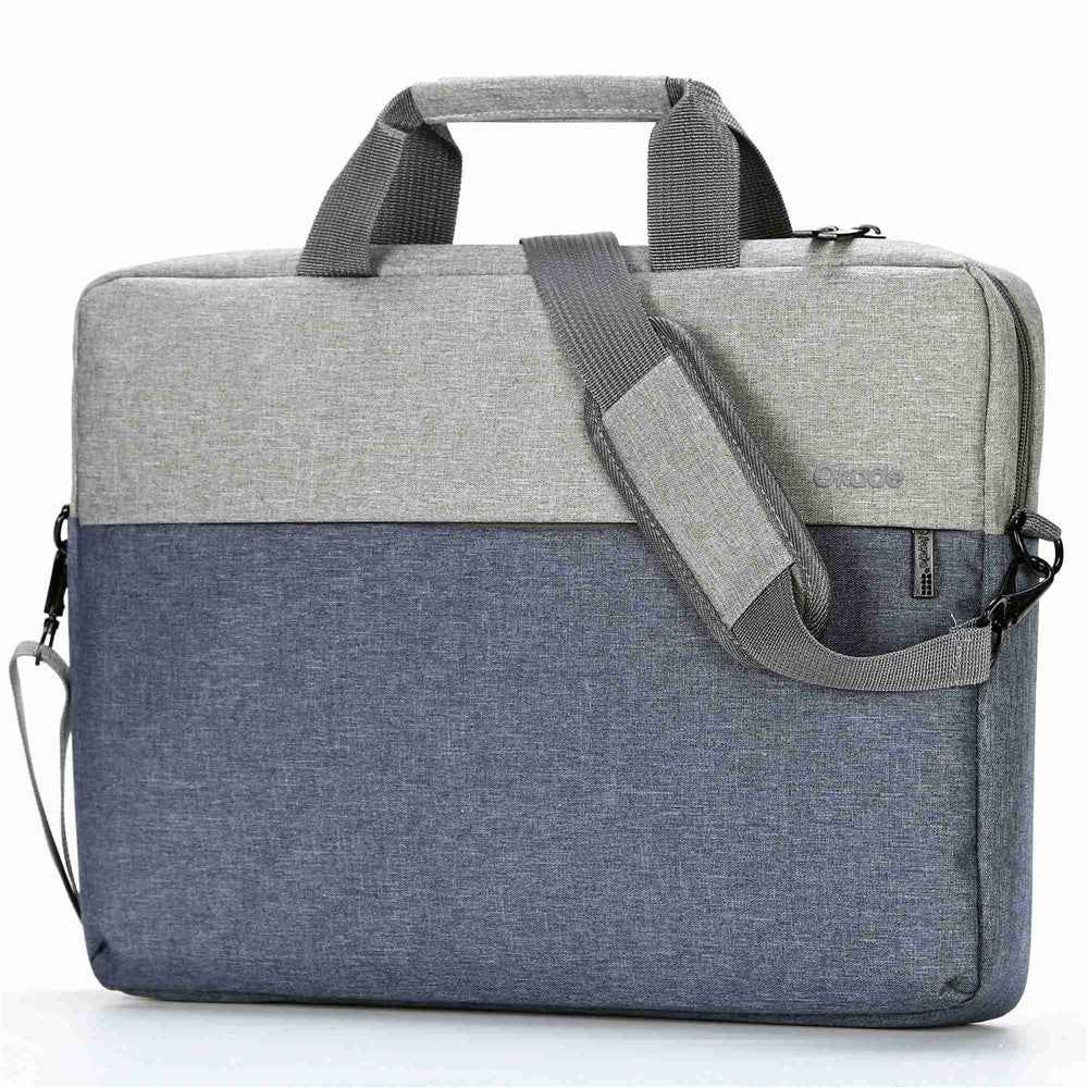 T52 14-inch Notebook Crossbody Handbag Portable Laptop Zipper Bag (with Shoulder Strap) - Dark Blue