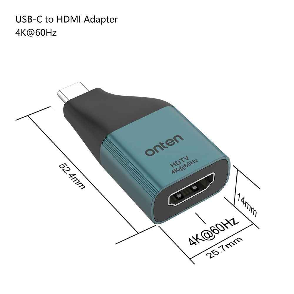 UC102 USB-C to HDMI Adapter 4K 60Hz Video Converter for Laptops Tablets Smartphones