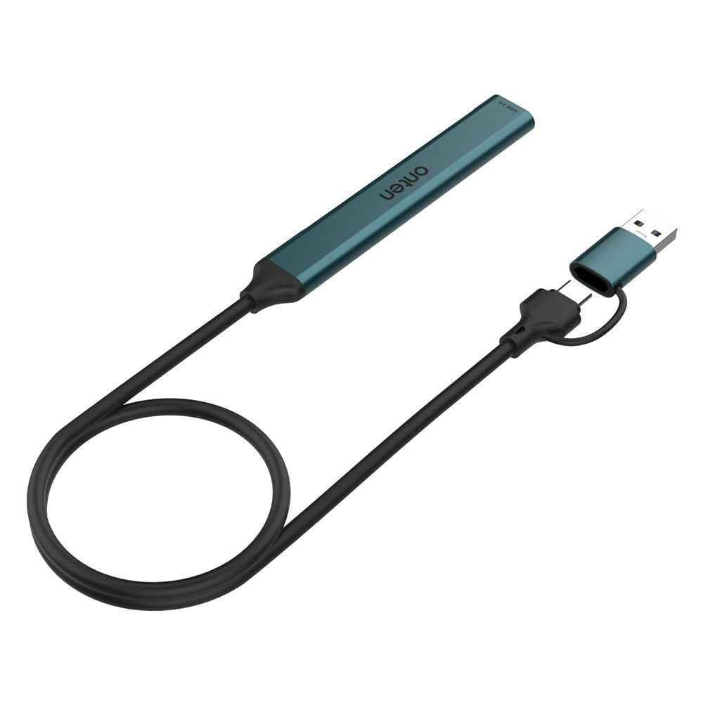 UCA9705 Mini Portable USB Hub USB-A / C to USB 3.0 + 2 USB 2.0 + SD / TF Card Reader OTG Adapter
