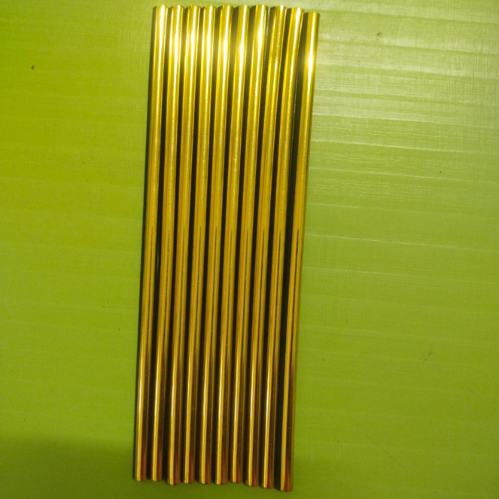 10Pcs Gold Electroplated Flexible PVC Car Air Vent Trim Strips – Interior Accent Accessories
