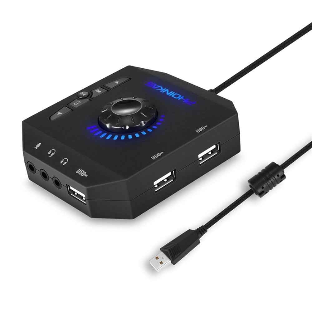 T10 Multi-function External Sound Card Independent Drive-free Computer Converter Hub