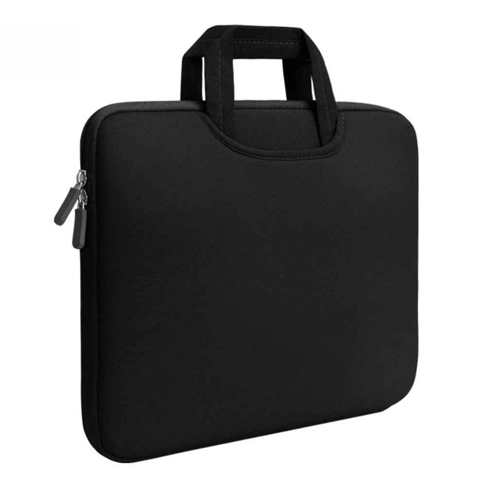 Portable Laptop Bag Case Shockproof Computer Handbag for 15.6inch Notebook - Black