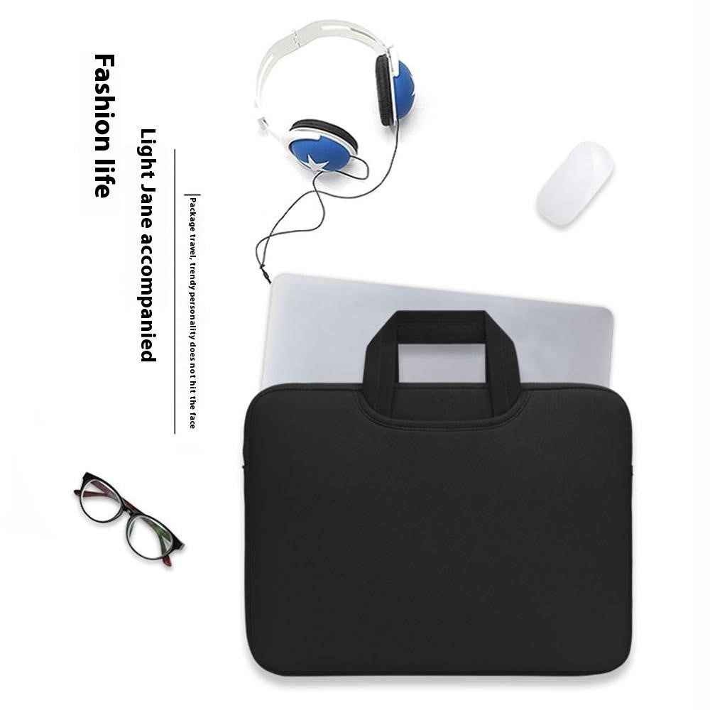 Portable Laptop Bag Case Shockproof Computer Handbag for 15.6inch Notebook - Black