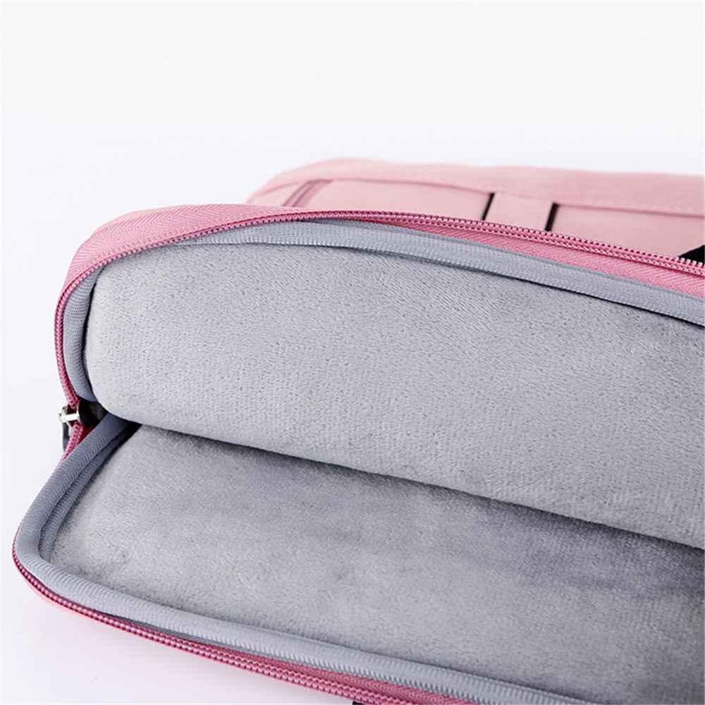 Q5 15-15.6 Inch Laptop Anti-scratch Lining Handbag PU Leather Notebook Carrying Bag - Baby Blue