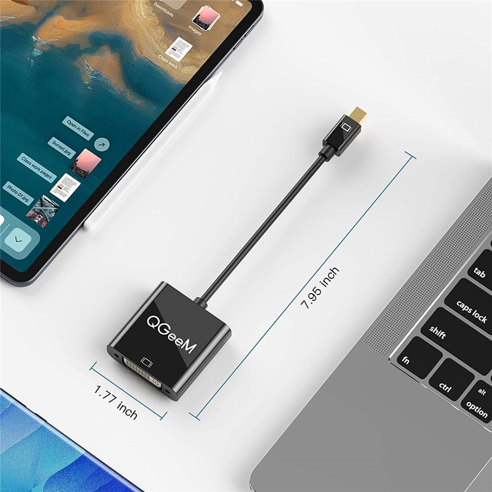 QG-HD27-Mini-DP-to-DVI-Adapter-Cable-Mini-DisplayPort-Male-to-DVI-Female-Converter-Compatible-with-MacBook-Thunderbolt-Port-Monitor-Projector