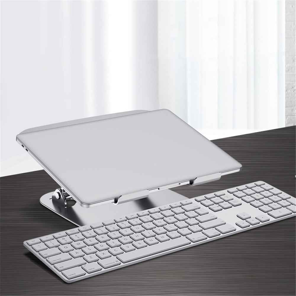 R-JUST HZ13 Aluminum Alloy Laptop Stand Mount Notebook Riser Bracket with Double Cooling Fan