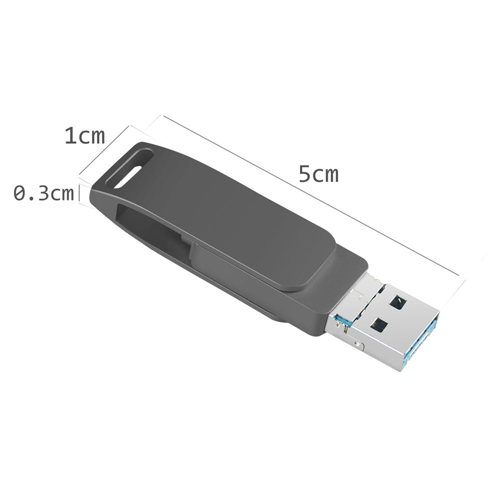 R-PK004-8GB-Portable-Memory-Stick-3-in-1-Lightning/Micro-USB/USB-3.0-Flash-Drive-OTG-U-Disk-Black