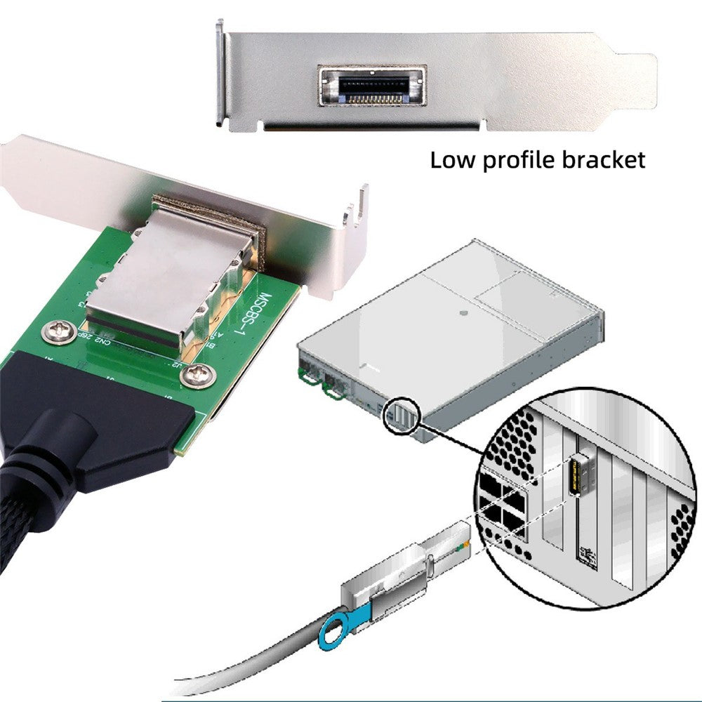 SF-083-36PIN-Internal-Mini-SAS-SFF-8087-Male-to-External-SFF-8088-Female-Extension-Cable-PCBA-with-Low-Profile-Bracket