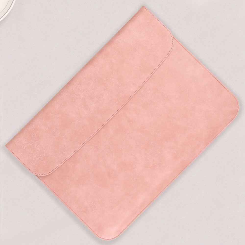 SS13 13 Inch Notebook Computer Carrying Pouch Lightweight Thin Laptop Sleeve Bag Ultra-thin PU Leather Mouse Pad - Brown