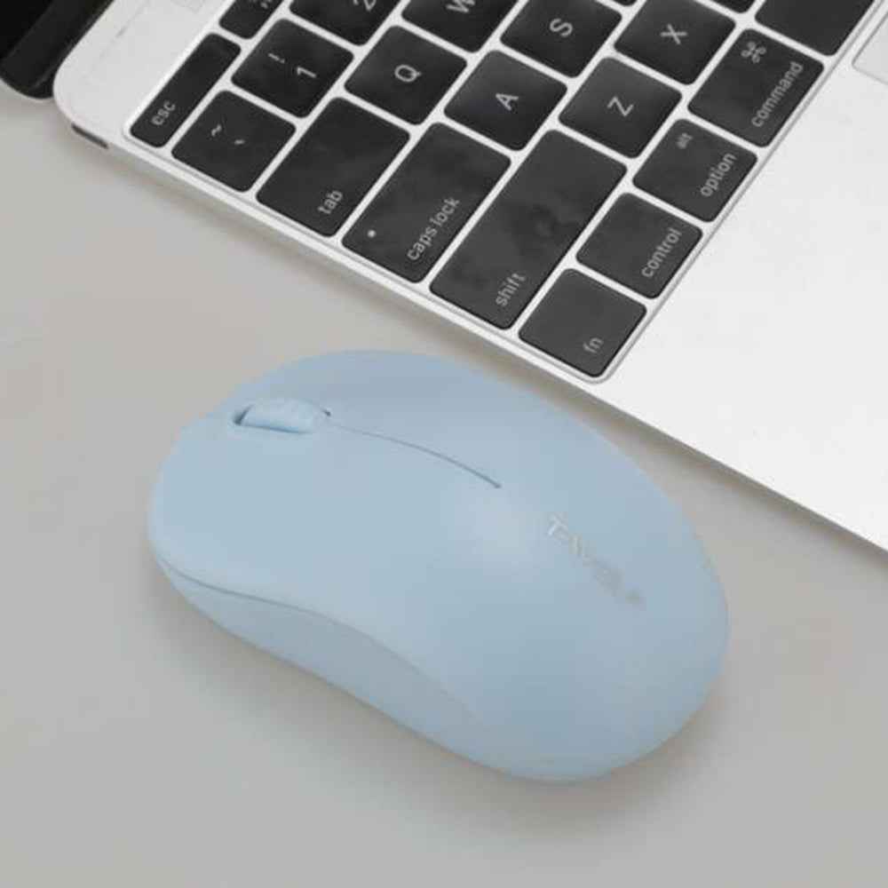 Q4 Wireless Mouse Silent 2.4G 3 Buttons 1000DPI Optical Mice with USB Receiver for PC/Laptop/Tablet - Blue