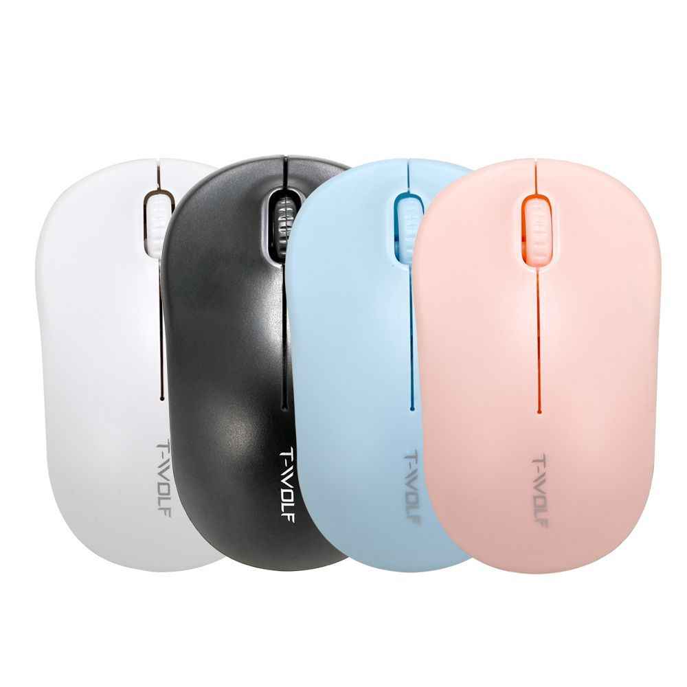 Q4 Wireless Mouse Silent 2.4G 3 Buttons 1000DPI Optical Mice with USB Receiver for PC/Laptop/Tablet - Blue