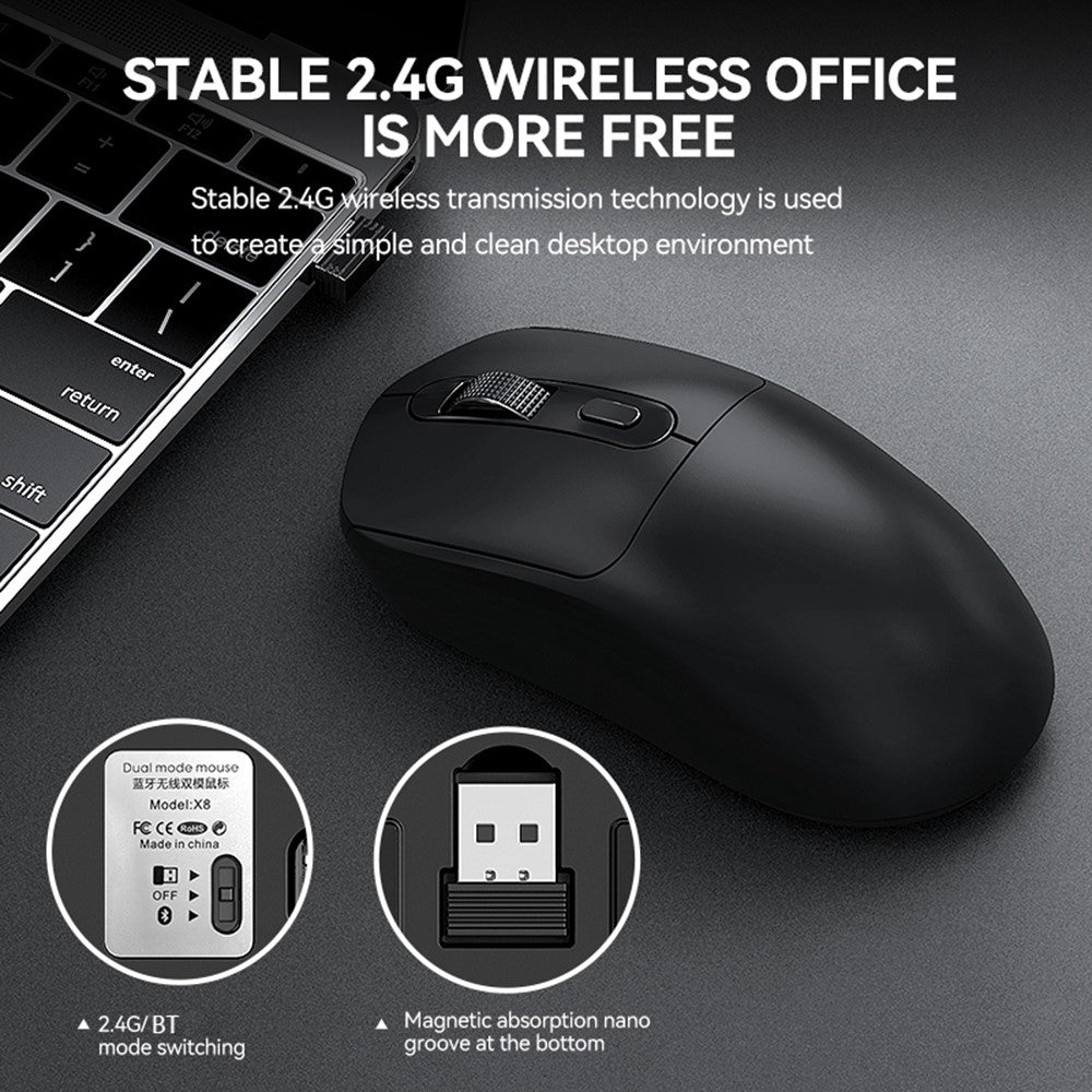 X8-Dual-Mode-Wireless-Mouse-with-500mAh-Rechargeable-Battery-Gaming-Mouse-Black
