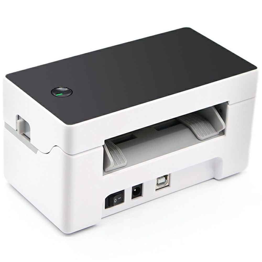 TDL402 Fast Printing 203DPI Thermal Printer Inkless Barcode Label Printer, USB + Bluetooth-compatible Version - UK Plug