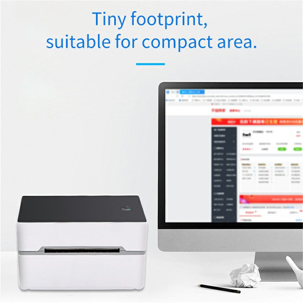 TDL402-Fast-Printing-203DPI-Thermal-Printer-Inkless-Barcode-Label-Printer,-USB-+-Bluetooth-compatible-Version-UK-Plug