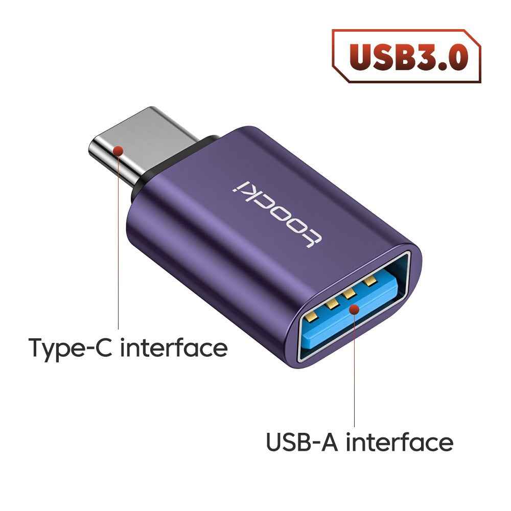 TQ-OTG01 5Gbps USB3.0 Female to Type-C Male Adapter Mini Converter - Purple