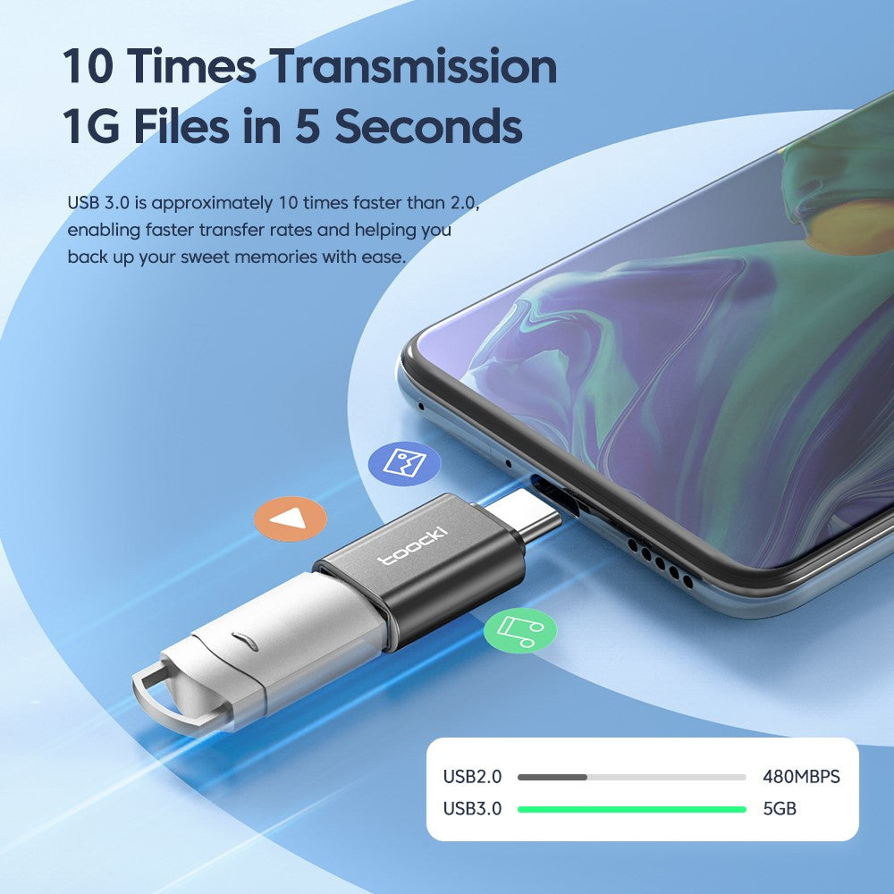 TQ-OTG01-5Gbps-USB3.0-Female-to-Type-C-Male-Adapter-Mini-Converter-Purple