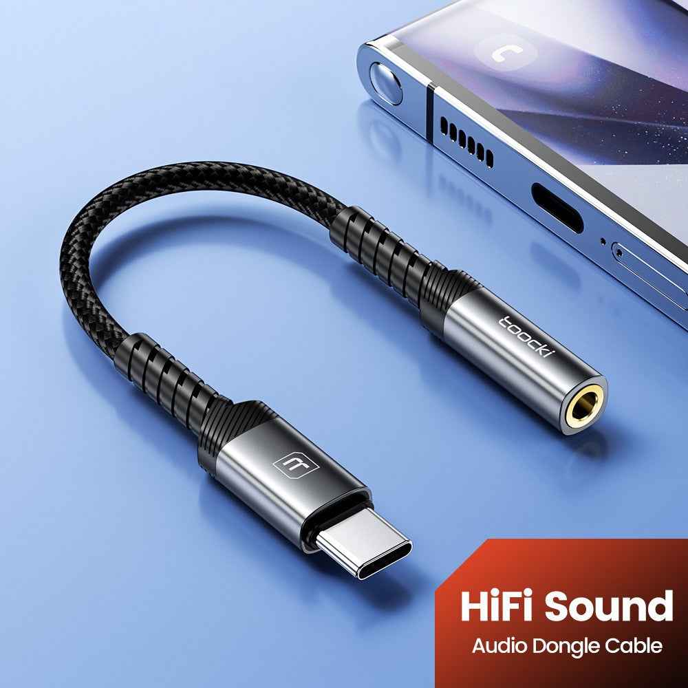 TQ-YP09A 0.12m USB-C Male to 3.5mm Female Audio Adapter Cable HiFi DAC Chip Aux Cable for Headphones
