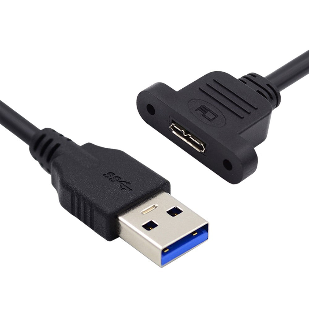 U3-083-AM-50cm-Type-A-USB-3.0-Male-to-Micro-3.0-Type-B-Female-Converter-5Gbps-Screw-Mount-Type-Extension-Cable