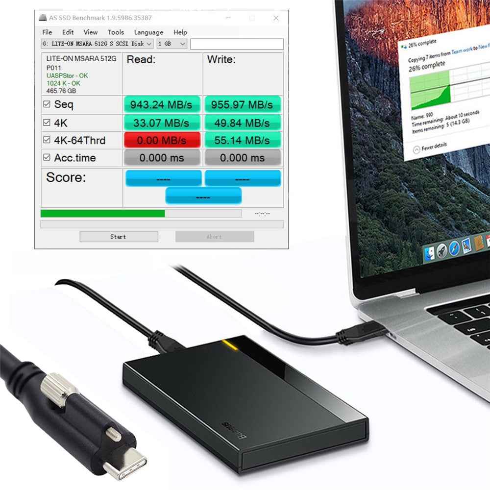 UC-047-1.2M USB 3.1 Type-C Locking Connector to USB 3.1 Type-C Cable for Camera with Panel Mount Screw