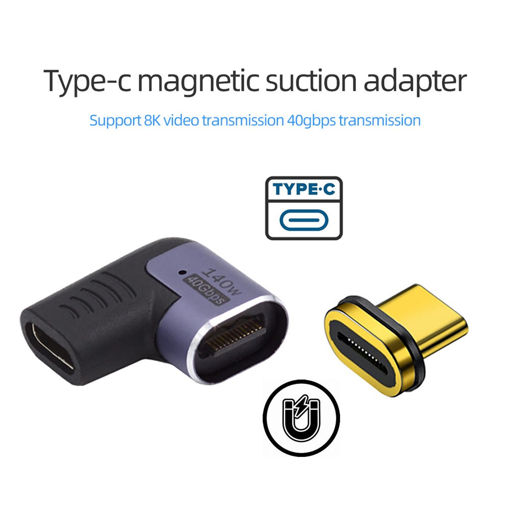 UC-062-RI-40Gbps-USB4-Magnetic-Type-C-Male-to-Female-Left-Right-Angled-140W-Power-Data-8K-Video-Adapter-for-Laptop-Phone