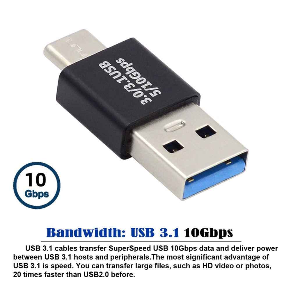 USB-C to USB 3.0 Adapter for Laptop and Phone Charging