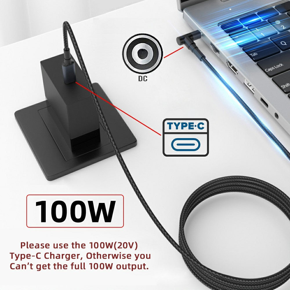 UC-110-4530DE-For-Dell-Laptops-1.8m-USB-C-to-DC-4.5x3.0mm-Cable-PD-100W-Nylon-Braid-Charging-Cord