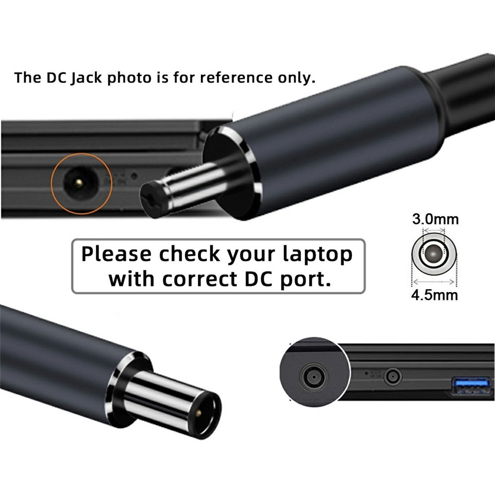 UC-110-4530DE-For-Dell-Laptops-1.8m-USB-C-to-DC-4.5x3.0mm-Cable-PD-100W-Nylon-Braid-Charging-Cord