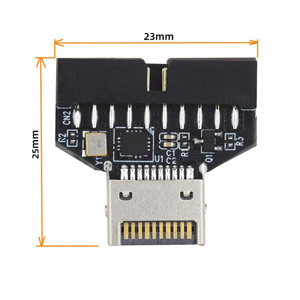 UC-141-TC005-Type-E-IDC-Socket-USB-3.1-Front-Panel-Header-to-USB-3.0-20Pin-Header-Extension-Adapter-with-CH334P-Chip