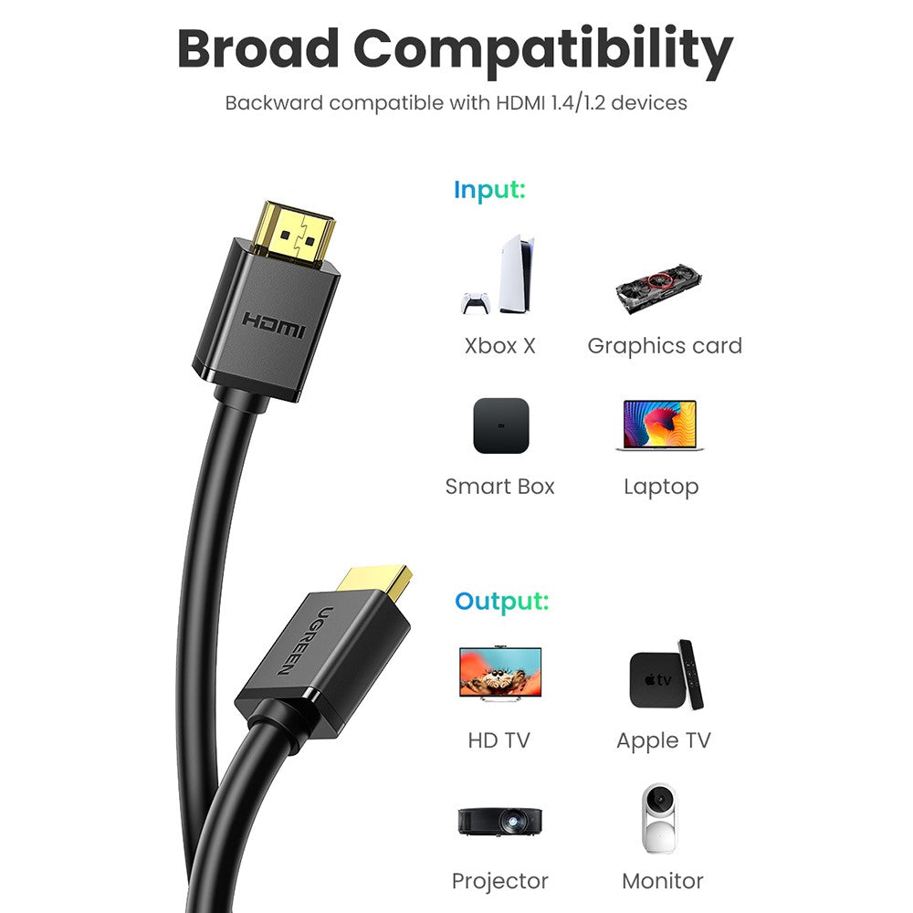 10111-15m-Gold-Plated-Connector-HDMI-Cable-High-Speed-HDMI-Male-to-HDMI-Male-Cord-Support-1080P/60Hz-for-Apple-TV/Xbox-One/Nintendo-Switch/Mi-Box/PS4
