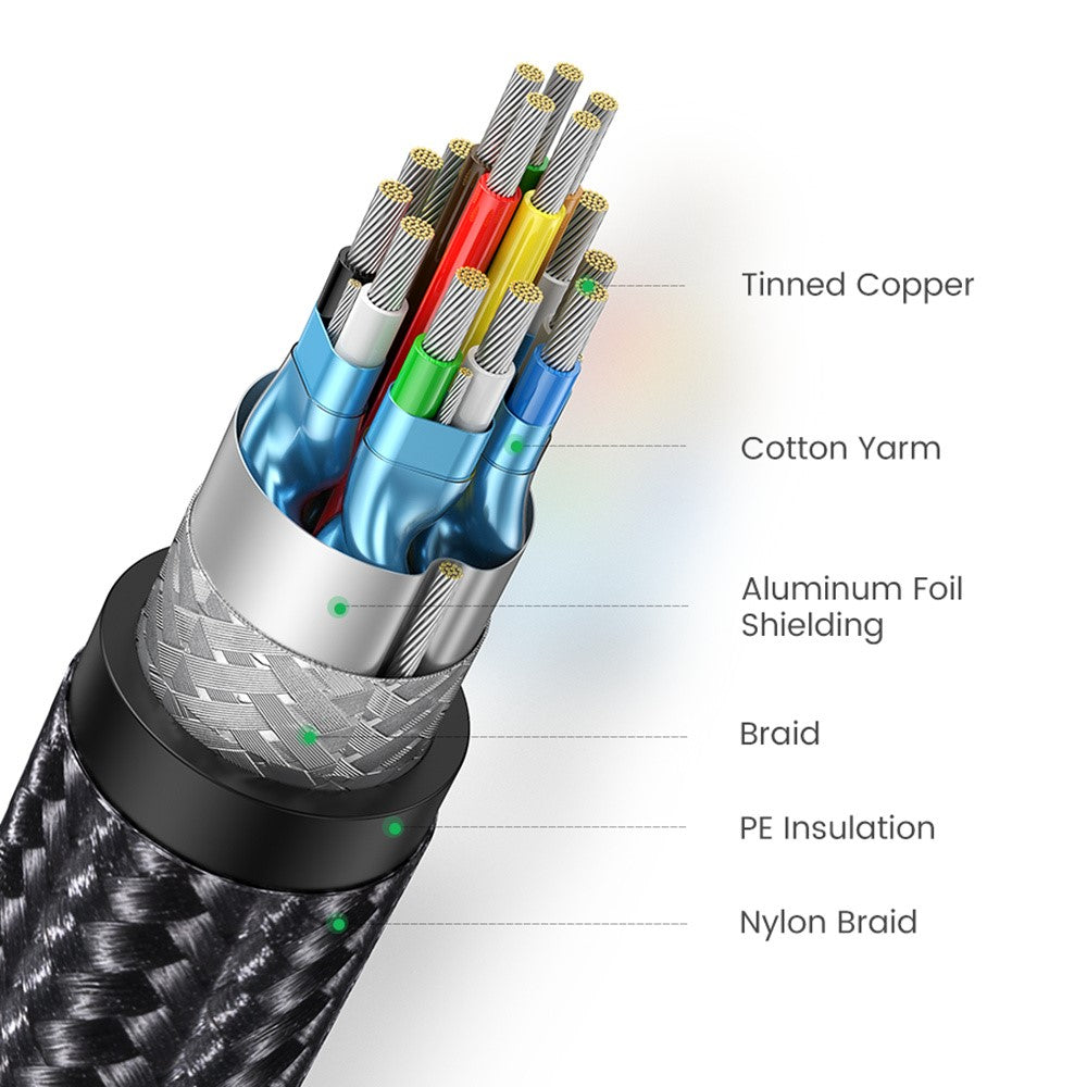 40102-3m-4K/60Hz-HDMI-2.0-Cable-HDMI-Male-to-HDMI-Male-Nylon-Braided-Cord-for-RTX-3080-PS4-Xbox-HDMI-Splitter-HDMI-Ethernet-Cable